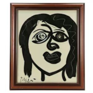 Untitled (Figural Portrait) Acrylic Painting by Peter Robert Keil